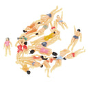 20x People Figures for Models Little Painted Beach People Figures(1:50) Colorful