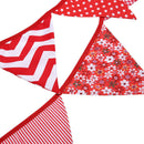3.2m 12 Flags Powder Red Flag Banner Pennant Wedding/Birthday Party Decor