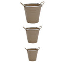 1XNordic Simple Garden Planter Flower Plant Bucket for Weeding Decor-Khaki