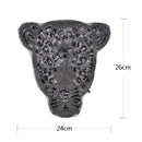 black leopard head suquins diy women embroidery patches for clothing DIY craftOZ