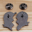 2Pcs/Set BEST BUDS Enamel Brooch Pins Friends Gift Badge Heart Pin BDAUA Gw