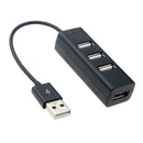 4-Port USB Adapter for LAPTOP ADAPTER black 1M Multi Splitter Expansion
