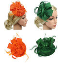 2x Lady Feather Fascinator Cocktail Hat Wedding Derby Pillbox Hats Headbands