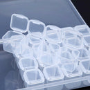 28 Compartment Plastic Jewelry Craft Storage Box Case Beads Container Organizer