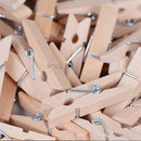 50x Small Wooden Cloth Photo Paper Peg UI Clothespin Craft Clips Memo Clip Delux