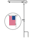 Garden Flag Stand Holder Easy To Install Strong And Sturdy Wrought Iron Pol