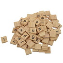 100pcs Wooden Scrabble Tiles Craft Jewellery Making Complete Set (Lower cas
