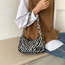 Animal Pattern Women Underarm Shoulder Bag Women Travel Handbags (Zebra)