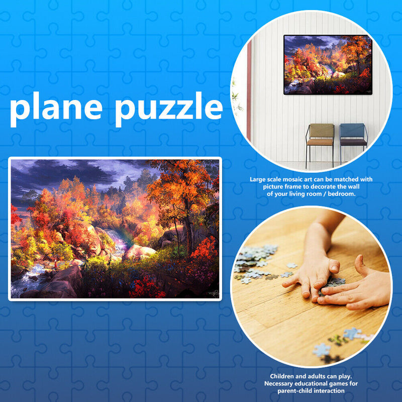 1000pcs DIY Paper Jigsaw Autumn Forest Puzzle Toys Landscape Picture Decor