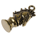 1pc Brass Handmade Chess Horse Pendant Zodiac Horse Head Key Rings Pendants 3C