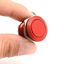 1PC 16mm waterproof red momentary metal push button switch flat top EdJ Kw