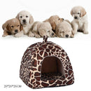 Soft-Warm Bed Small Pet Nest House Lepard Dog Cat Cotton Blend Mat