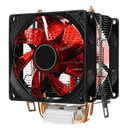 Led Dual Fan 2Heat Pipe Quiet Cpu Cooler Heatsink For Intel