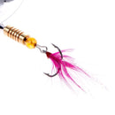 Spoon Metal Fishing Lure Sequins Spinner Baits Feather Fishhook Tackle Accessory