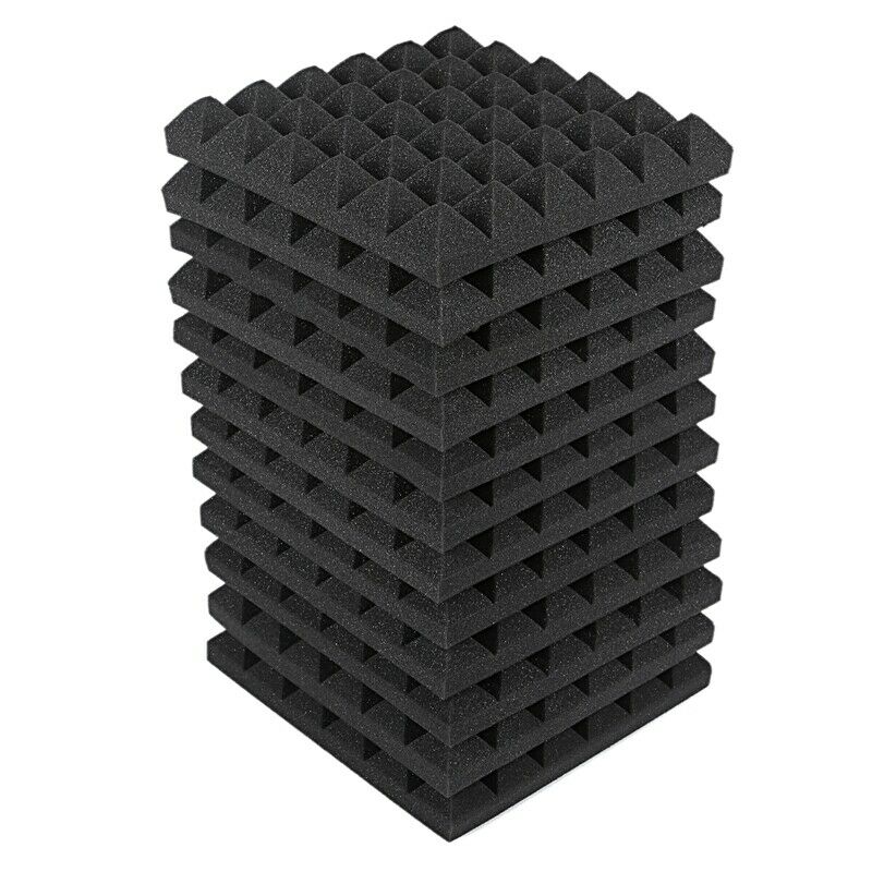 Charcoal Acoustic Foam Tiles Soundproofing Foam Panels Studio Sound Padding