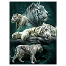 Diy Diamond Painting Kit 5D Diamond Animal White Tiger Home Decor Full Roun