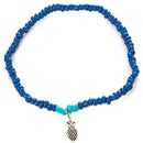 Bohemian Style Simple Rope Woven Beaded Blue Metal Ball Shell Pineapple Bra
