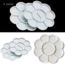 10Pcs 10 Well Paint Palette Tray Draw Art Watercolor Oil Plastic Artist Deluxe