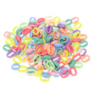 100pcs Colorful Plastic Chain Parrot Birds Toys Non-toxic C-clip Hook (S) A
