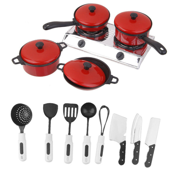 Set of 13PCS Plastic Cookware Kitchen Utensils Kids Children Pretend Play Funny