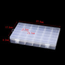 Multi-Slot Plastic Nail Storage Box Jewelry Beads Ring Earrings Case Holder
