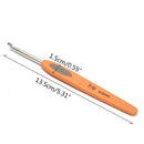 8Pcs Colorful Handle Aluminum Crochet Hooks Knitting Needles Set 2.5mm-6mm