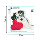 5D DIY Diamond Painting Cute Love Heart Dog Cross Stitch Embroidery Mosaic