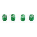 4pcs American Flag Car Tire Valve Stem Caps Air Valve Dust Covers (Green)