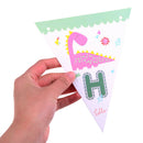 1set Dinosaur theme party Happy Birthday Paper Banner Bunting Pennant Flags Gw