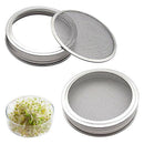 Set of 2 Stainless Steel Sprouting Jar Lid Kit for Superb Ventilation Fit f T5W4