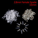 100x 2.8mm Crimp Terminal Female Spade Connector 22-16AWG w/ Insulating Sleeve3C
