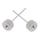 2pcs Stainless Steel Shaft White Drum Pedal Felt Bass Drum Beater Mallet