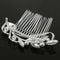 Elegant Leaf Design Rhinestone Hair Comb Wedding Party Bridal Hairdressing