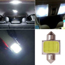 White 31mm 12smd COB LED DE3175 Bulbs For Car Map Dome Lights Int V9A1