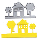House and tree Metal Cutting Dies For Scrapbooking Stencils DIY Album Card JR