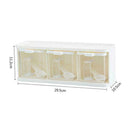 3 Grids Spice Jar Rack Condiment Storage Seasoning Food Kitchen Case Contai I0C7
