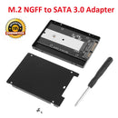 M.2 NGFF to 2.5" SATA 3.0 SSD Enclosure Adapter for 2280mm Solid State Hard Disk
