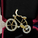 Rhinestone Bicycle Bike Shape Brooch Pin Jewelry Jacket Scarf Collar Bag Del