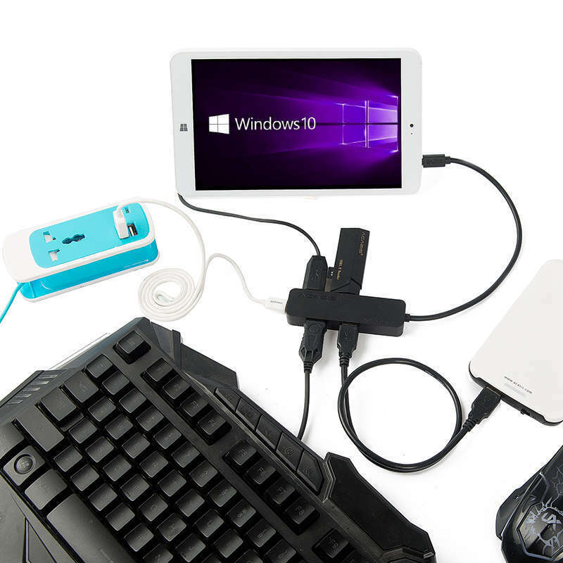 Acasis H032 4 Ports Otg Micro-Usb Hub Usb2.0 Adapter 1.5A Charging Cable Ch G6E3