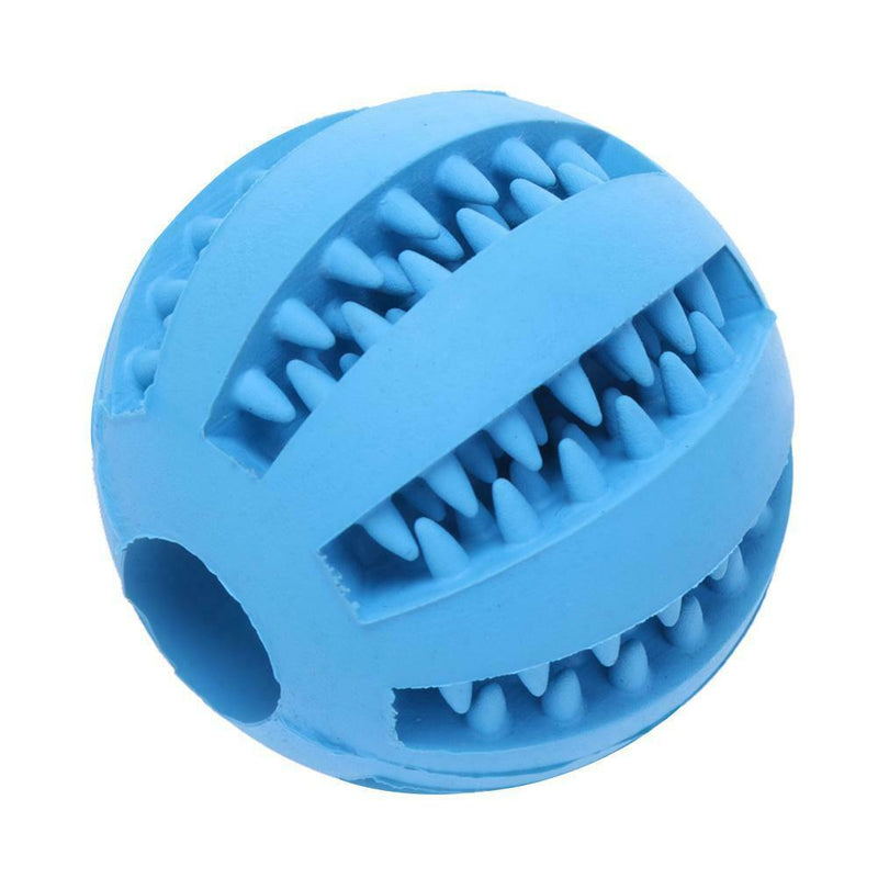 5cm Pet Toys Rubber Interactive Ball for Dog Chew Tooth Cleaning(Blue)