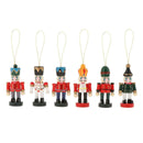6pcs 2.76in Christmas Ornaments Nutcrackers Soldier Puppet for Home Shop Window