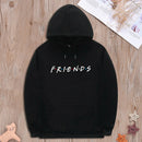 Friends Print Hoodies Unisex Long Sleeve Loose Casual Sweatshirts (Black M) A
