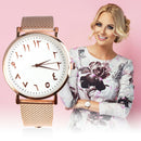 Arabic Number Silicone Strap Classic Men Women Simple Dial Quartz Watch (A)
