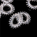 10x Clear Elastic Telephone Line Wire Hair Band Ropes Holders Head Accessory %x