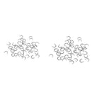 50x S + 50x L Fishing Spoons Blades Spinner Folded Clevises Tackle for Lure