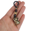 Zodiac Animals Rat Statue Key Chain Rings Pendants Metal Copper Keychain OZ