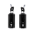 Pair LH&RH Custom Aluminum Black Rectangle Motorcycle Side Rear View Mirrors