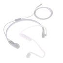 Universal 3.5mm Throat Mic Air Tube Covert Earpiece Headset Earphone White