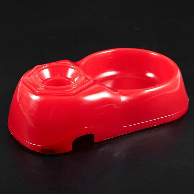 Pet Dog Cat Water Drinking Feeding Fountain Bottle Red A8Y9