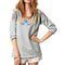 Women New Printed Long Sleeve Round Neck Loose T-shirt Casual Blouse XL